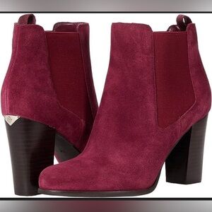 Michael Kors Women's Burgundy Suede Ankle Boots